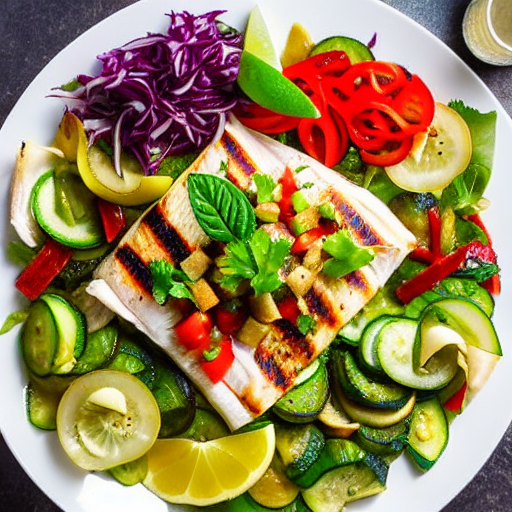 Fattoush with Fish
