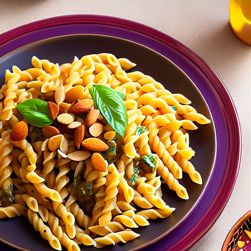 Pasta with Saffron and Almonds