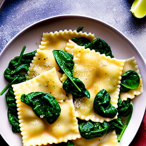 Halal Spinach Ravioli