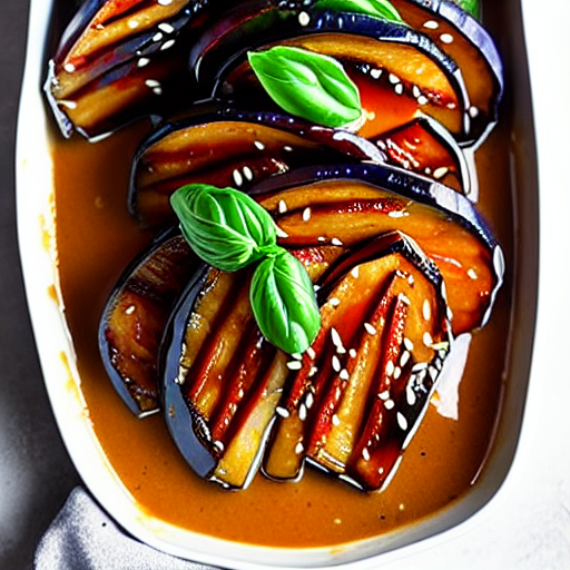 Korean Braised Eggplant