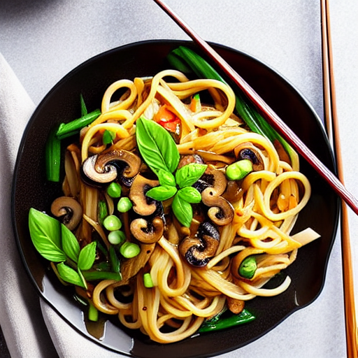 Yaki Udon with Mushrooms