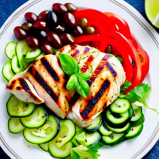 Greek Salad with Grilled Chicken