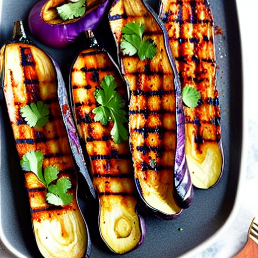 Harissa Grilled Eggplant