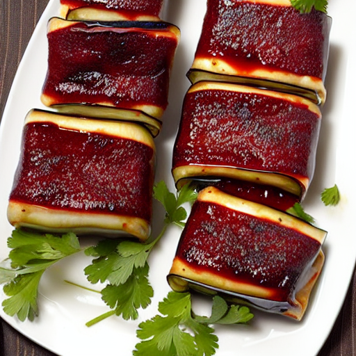 BBQ Eggplant Roll-Ups