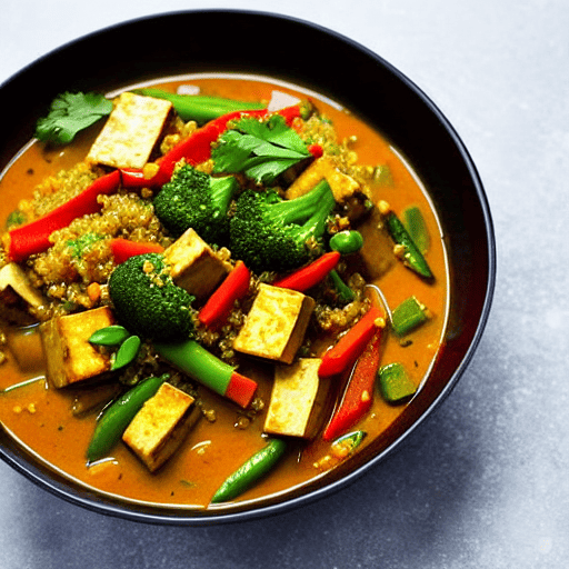 Vegetable and Tofu Curry with Quinoa