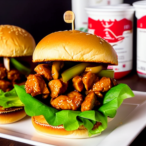 Kung Pao Chicken Burger