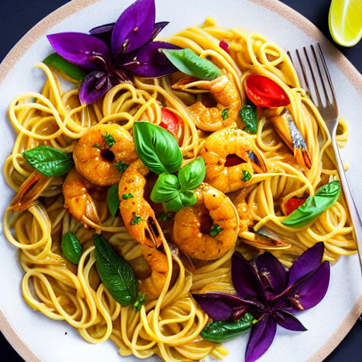 Pasta with Saffron and Seafood