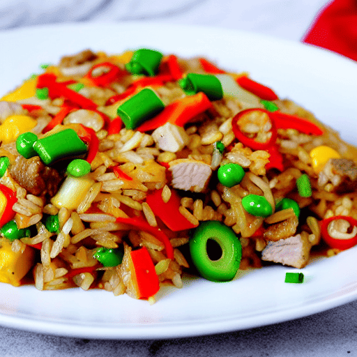 Pork Fried Rice Pizza