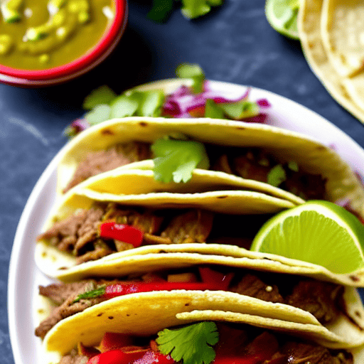 Tacos de Res en Salsa de Tamarindo y Limón