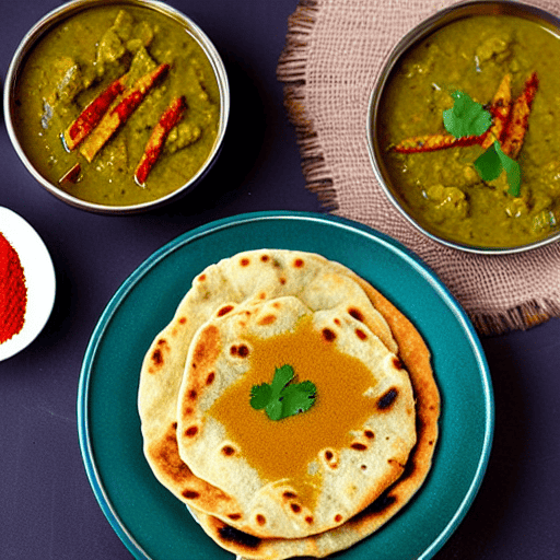 Maharashtrian Pithla Bhakri