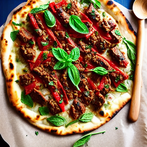Minted Lamb Pizza