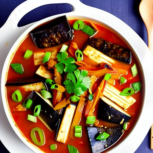 Eggplant and Tofu Hot Pot