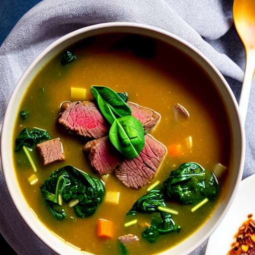 Beef and Spinach Soup