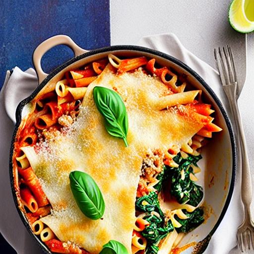Baked Ziti with Spinach