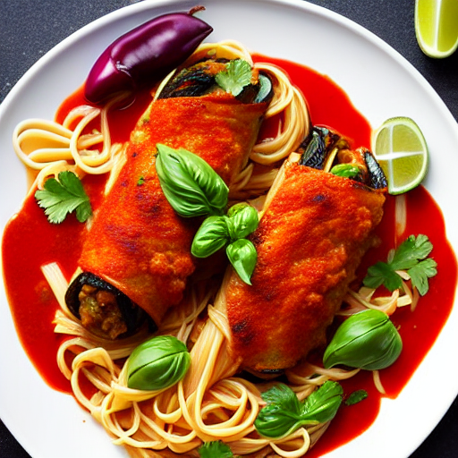 Pasta con Chiles Rellenos
