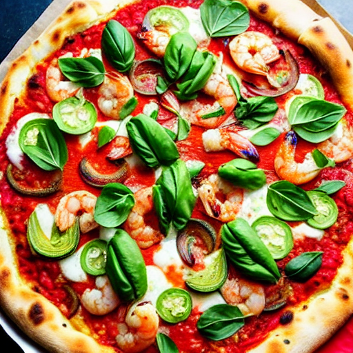 Shrimp Aguachile Pizza