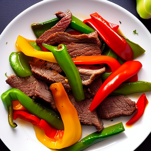 Garlic Beef with Peppers