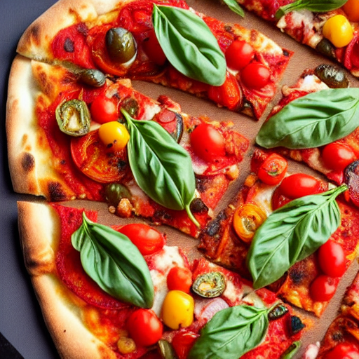Roasted Pepper and Tomato Pizza