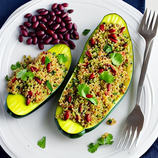 Stuffed Zucchini Boats with Quinoa
