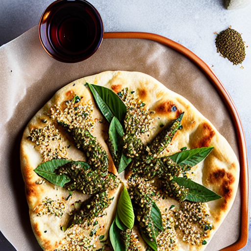 Manakish with Zaatar