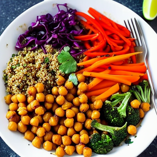 Balsamic Roasted Vegetable and Quinoa Bowl with Chickpeas