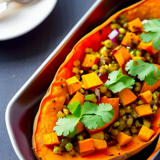 Baked Sweet Potato Chaat