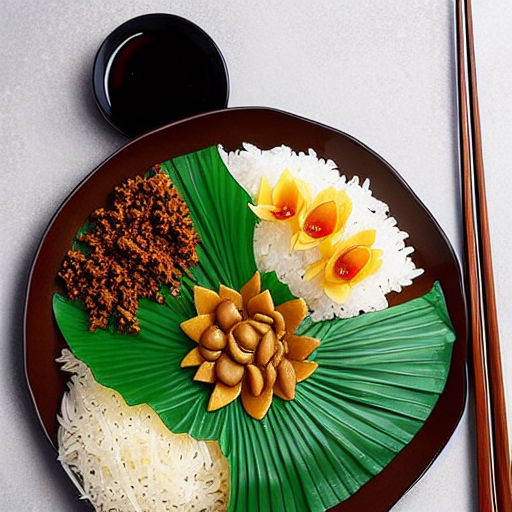 Sticky Rice with Lotus Leaf