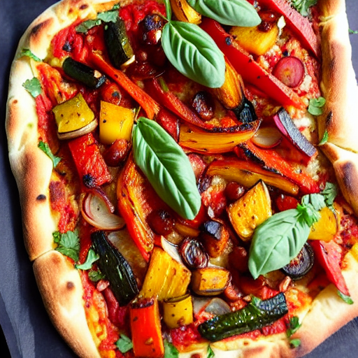Harissa Roasted Vegetable Pizza