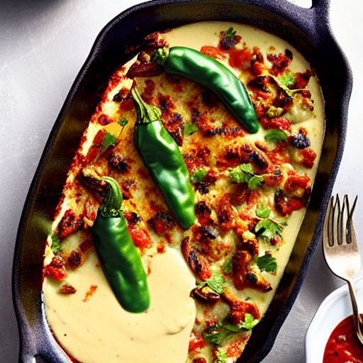 Baked Chiles en Nogada