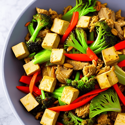Pork and Cabbage Stir-Fry with Tofu