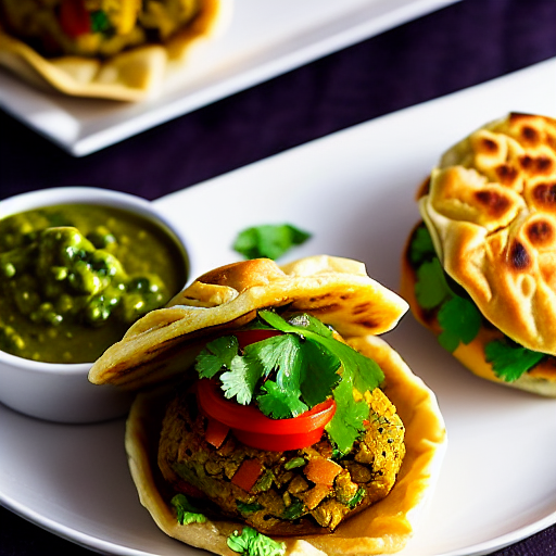 Vegetable Samosa Burger