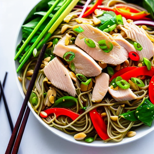 Soba Noodle Salad with Chicken