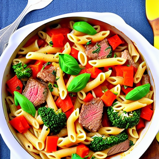 Beef and Vegetable Pasta with Cheese