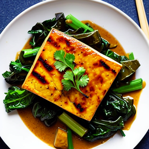 Braised Tofu with Greens