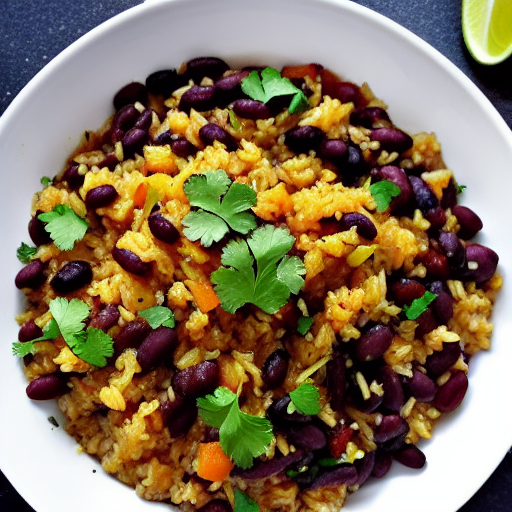 Arroz con Frijoles Negros