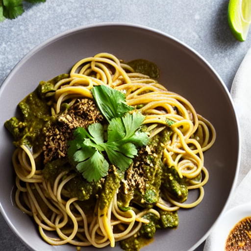 Mole Verde Spaghetti