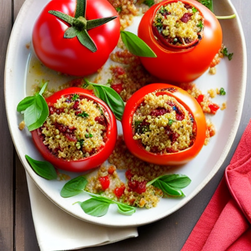 Stuffed Tomatoes with Quinoa and Cheese