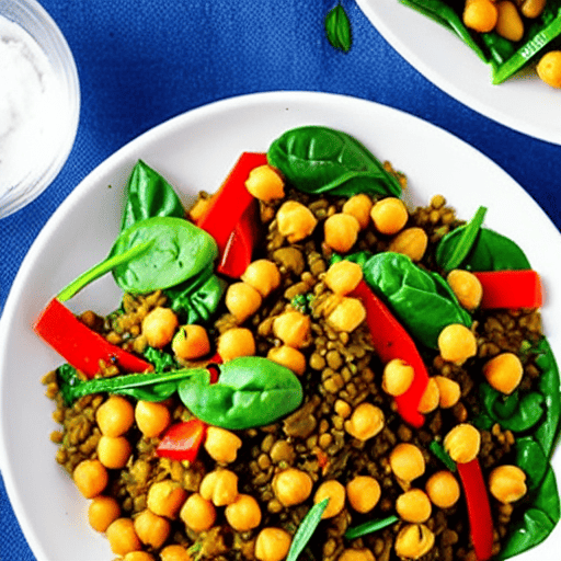 Chickpea and Vegetable Stir-Fry with Lentils and Spinach and Chickpeas and Lentils and Spinach and Lentils and Spinach and Lentils and Spinach and Lentils and Spinach