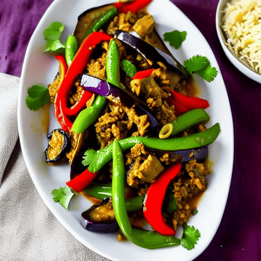 Keto Eggplant Stir Fry