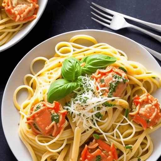 Pasta with Crab and Sauce