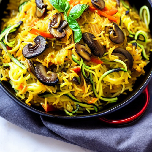 Keto Mushroom Biryani Pasta