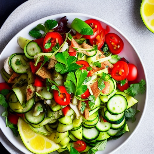 Riz bil Kousa wa Fattoush