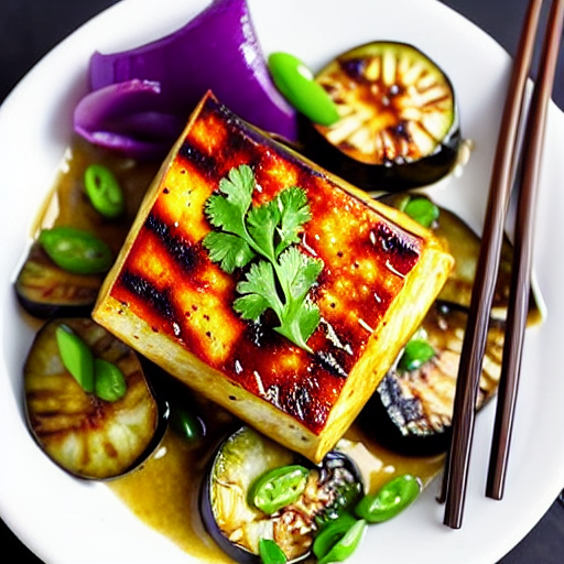 Baked Tofu and Eggplant