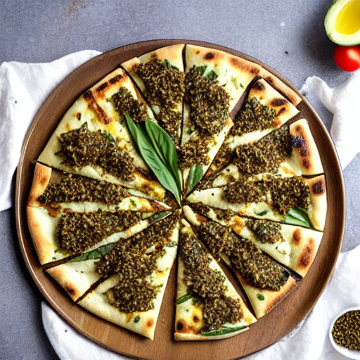 Keto Zaatar Pizza