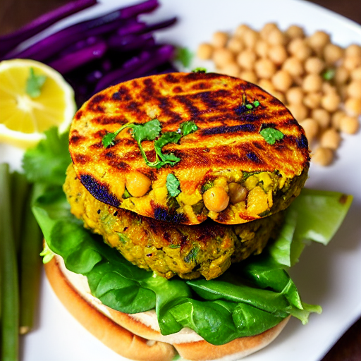 Lemongrass Chickpea Burger