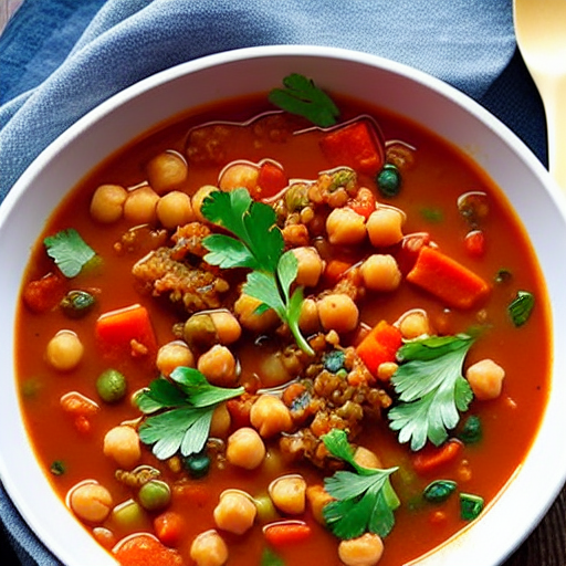 Vegetable and Chickpea Stew with Quinoa and Lentils and Rice and Chickpeas and Lentils and Quinoa and Rice