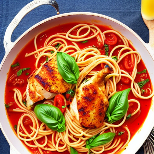 Pasta with Chicken and Sauce