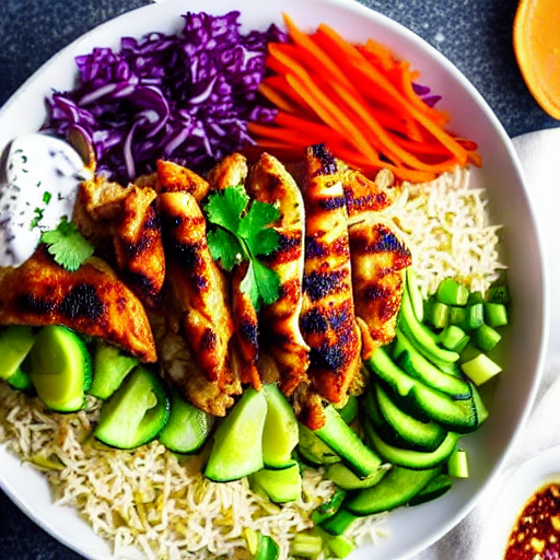 Halal Chicken Shawarma Bowl