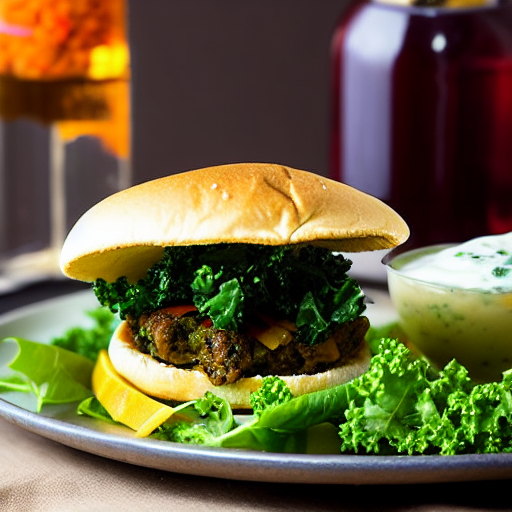 Kale Chaat Burger