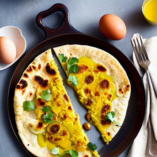 Msemmen with Eggs